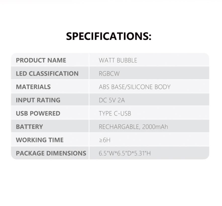 WattBubble Basic Entertainment Portal Light WB-B01